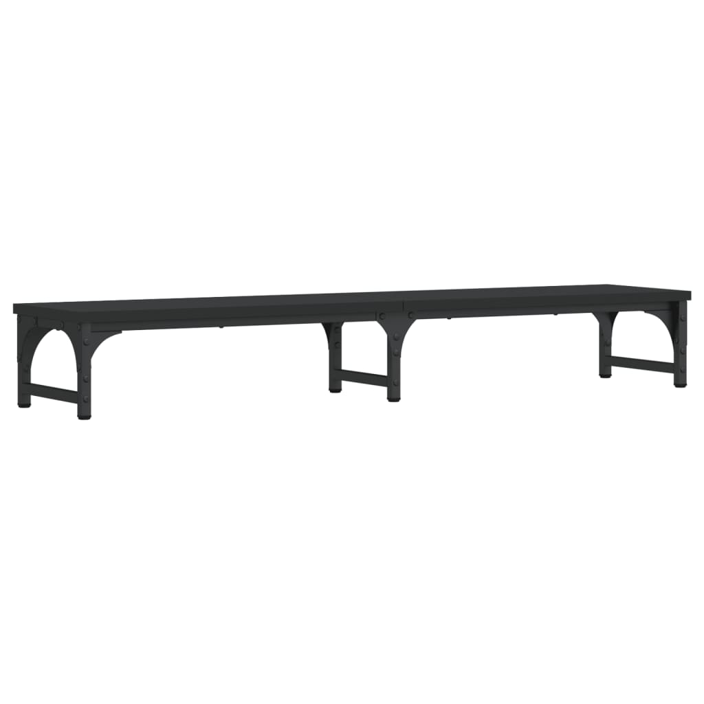 skærmstander 105x23x15,5 cm konstrueret træ sort