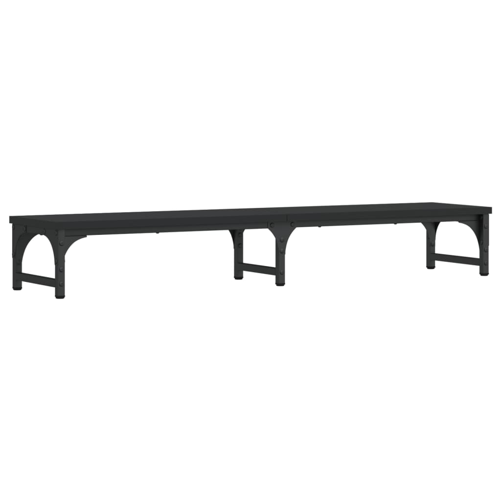 skærmstander 105x23x15,5 cm konstrueret træ sort