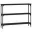 konsolbord 100x22,5x75 cm konstrueret træ sort