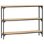 konsolbord 100x22,5x75 cm konstrueret træ sonoma-eg