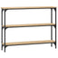 konsolbord 100x22,5x75 cm konstrueret træ sonoma-eg