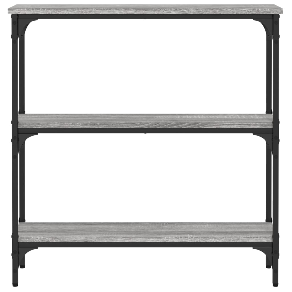 konsolbord 75x22,5x75 cm konstrueret træ grå sonoma-eg