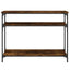 konsolbord 100x29x75 cm konstrueret træ røget egetræsfarve