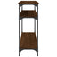 konsolbord 100x29x75 cm konstrueret træ brun egetræ