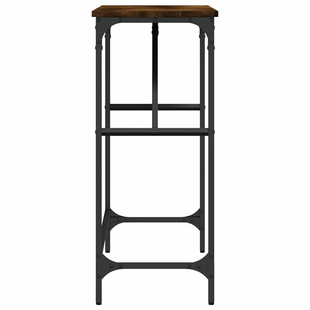 konsolbord 100x32x75 cm konstrueret træ røget egetræsfarve