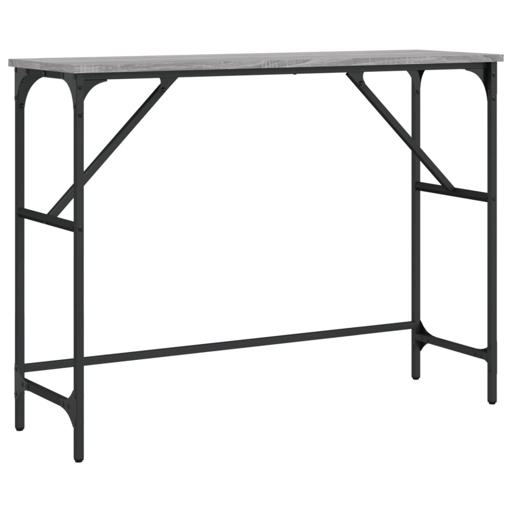 konsolbord 100x32x75 cm konstrueret træ grå sonoma-eg