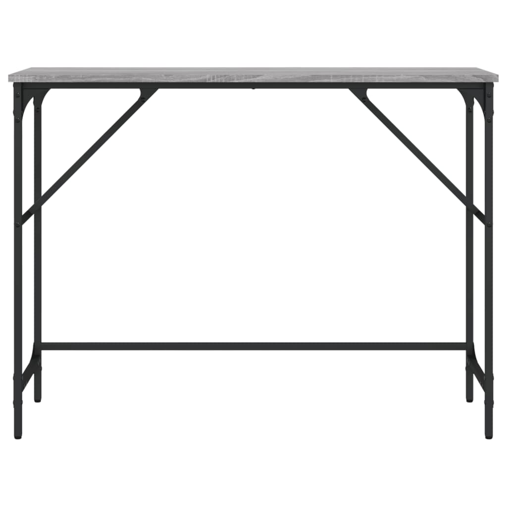 konsolbord 100x32x75 cm konstrueret træ grå sonoma-eg