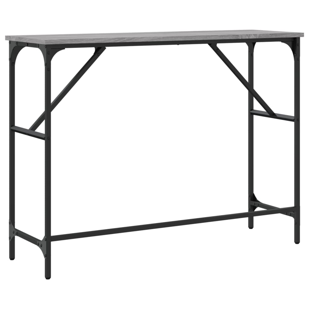 konsolbord 100x32x75 cm konstrueret træ grå sonoma-eg
