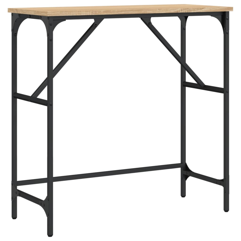 konsolbord 75x32x75 cm konstrueret træ sonoma-eg