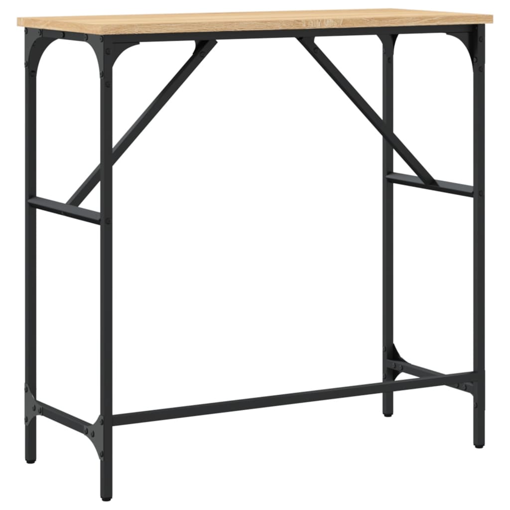 konsolbord 75x32x75 cm konstrueret træ sonoma-eg