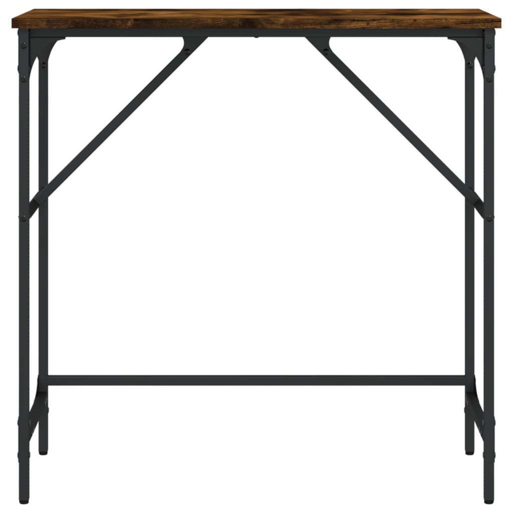 konsolbord 75x32x75 cm konstrueret træ røget egetræsfarve