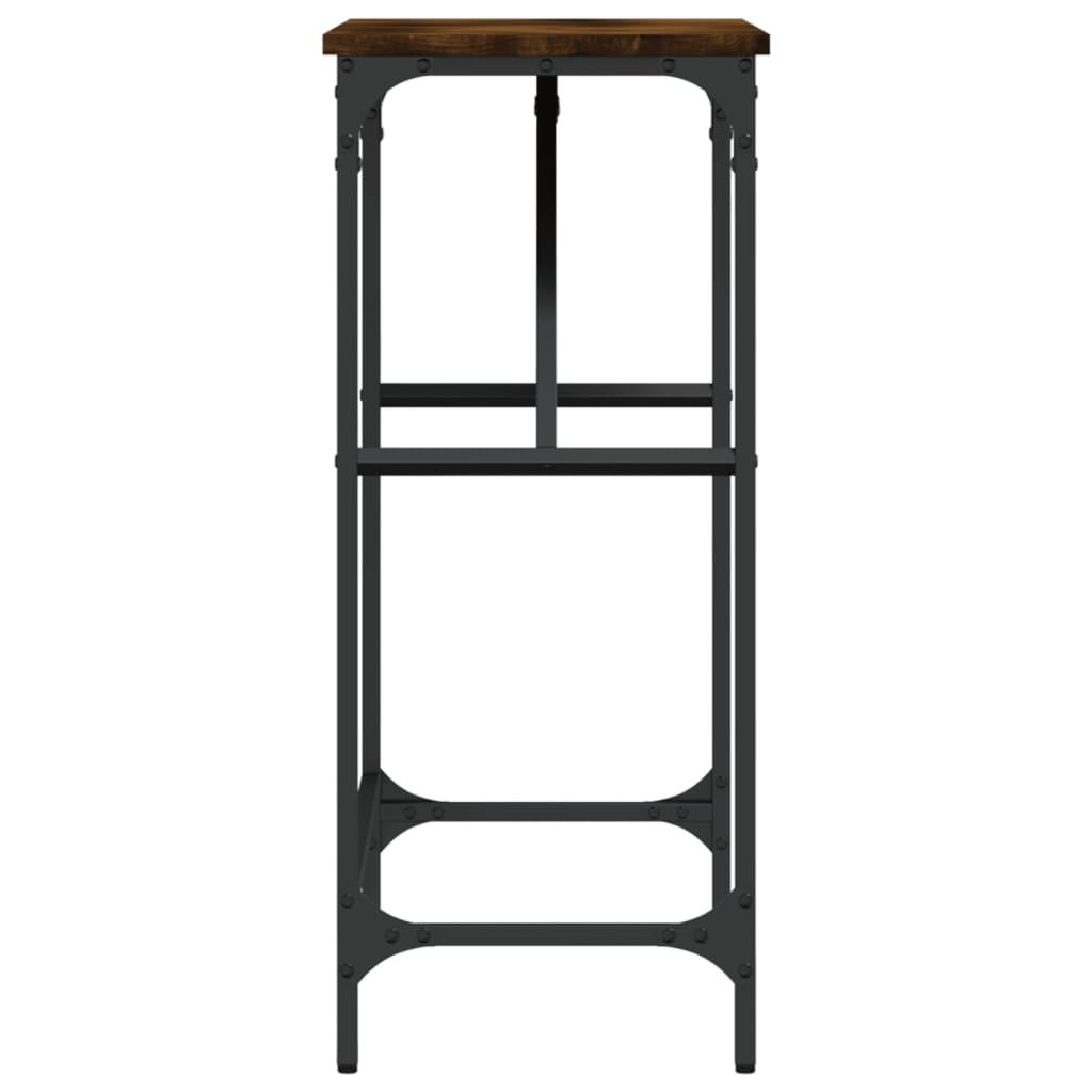 konsolbord 75x32x75 cm konstrueret træ røget egetræsfarve