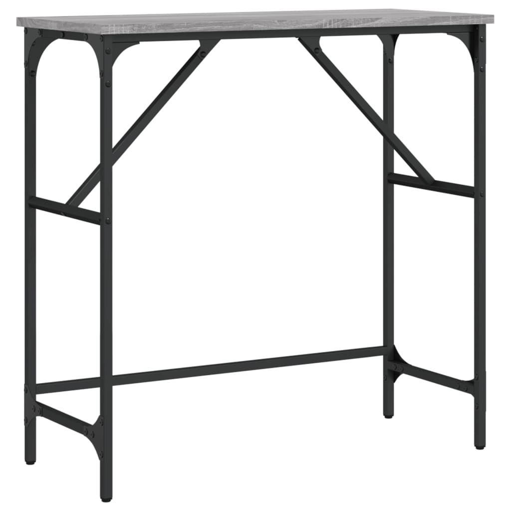 konsolbord 75x32x75 cm konstrueret træ grå sonoma-eg