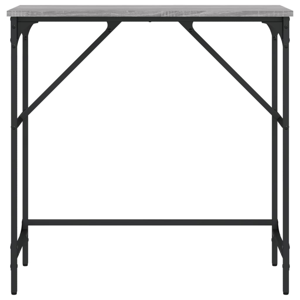 konsolbord 75x32x75 cm konstrueret træ grå sonoma-eg