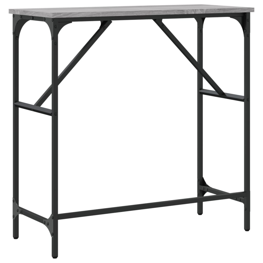 konsolbord 75x32x75 cm konstrueret træ grå sonoma-eg