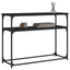 konsolbord 100x35,5x75 cm konstrueret træ sort