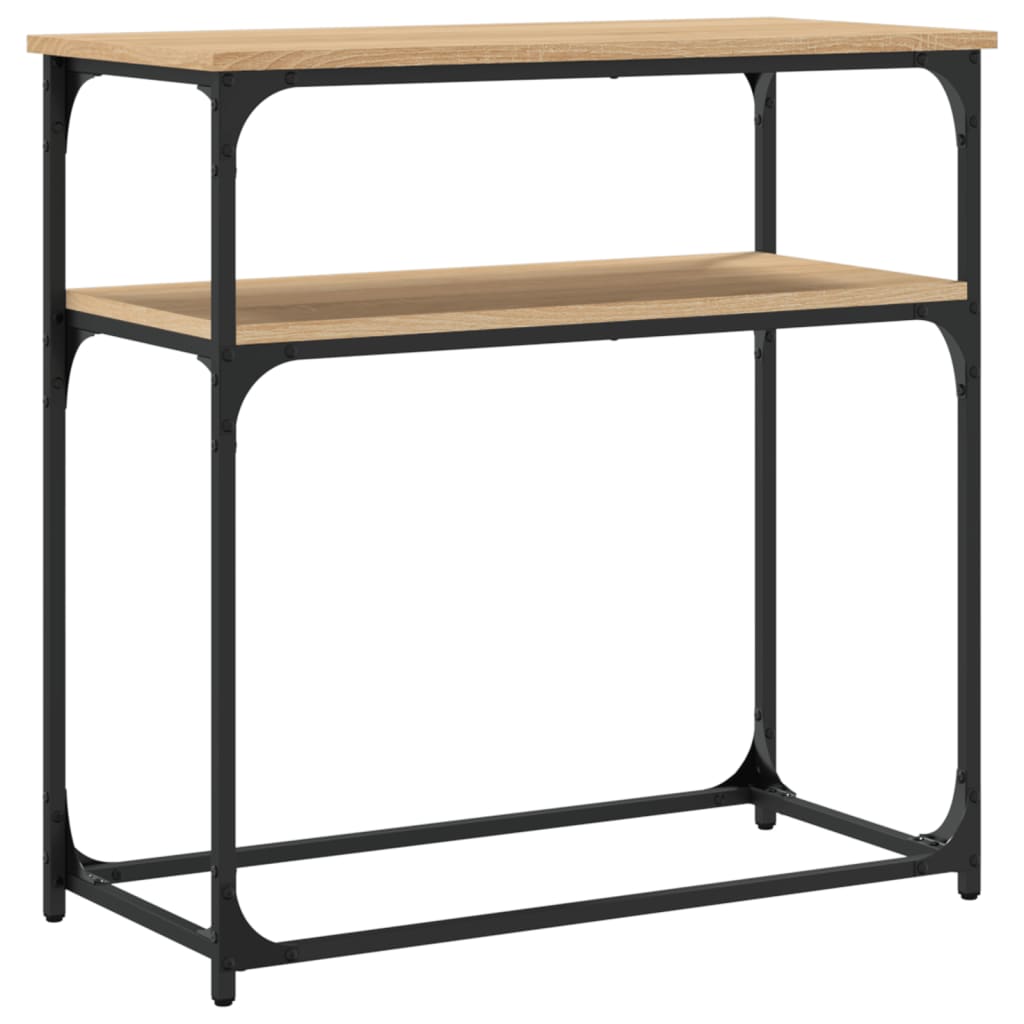 konsolbord 75x35,5x75 cm konstrueret træ sonoma-eg