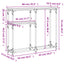 konsolbord 90x22,5x75 cm konstrueret træ brunt egetræ