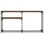 konsolbord 145x22,5x75 cm konstrueret træ brunt egetræ