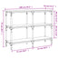 konsolbord 100x29x75 cm konstrueret træ røget egetræsfarve