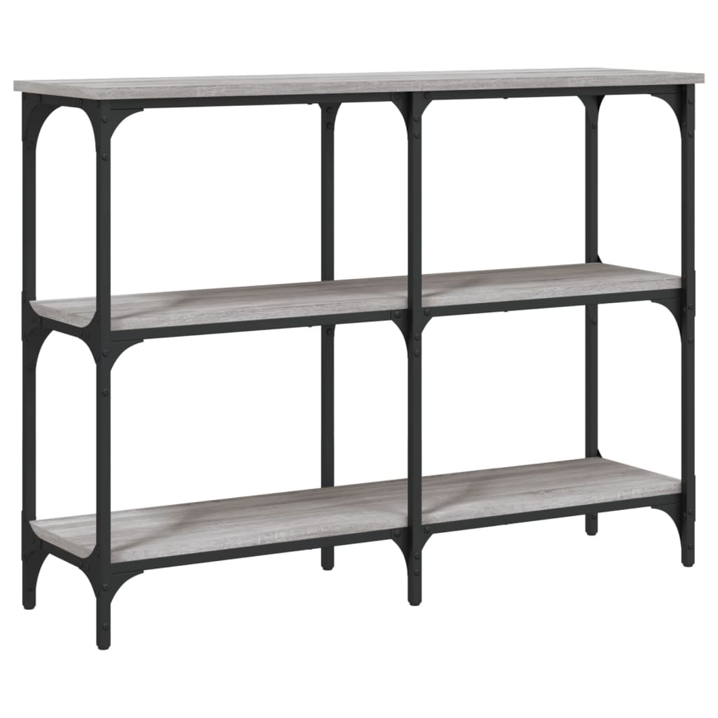 konsolbord 100x29x75 cm konstrueret træ grå sonoma-eg