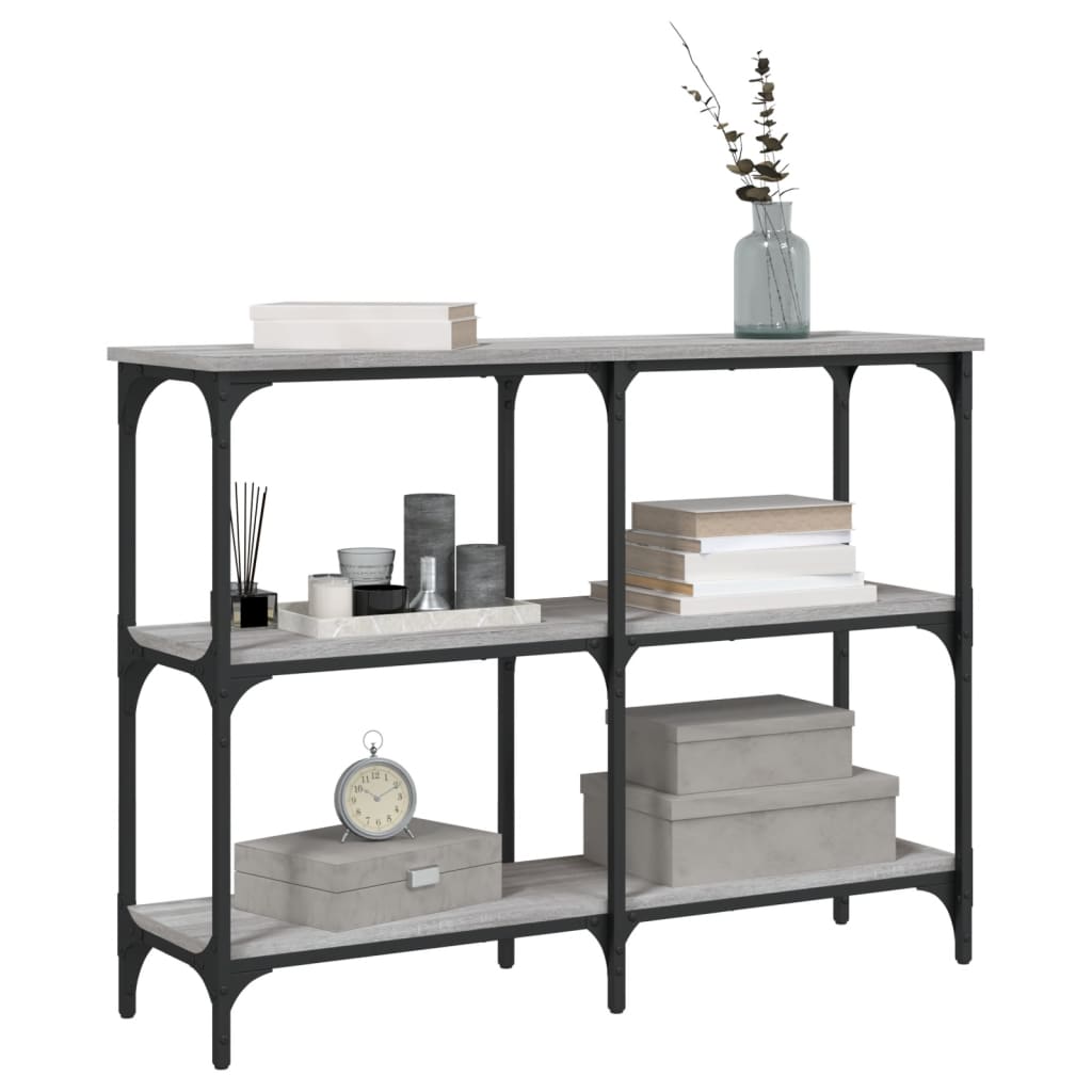 konsolbord 100x29x75 cm konstrueret træ grå sonoma-eg