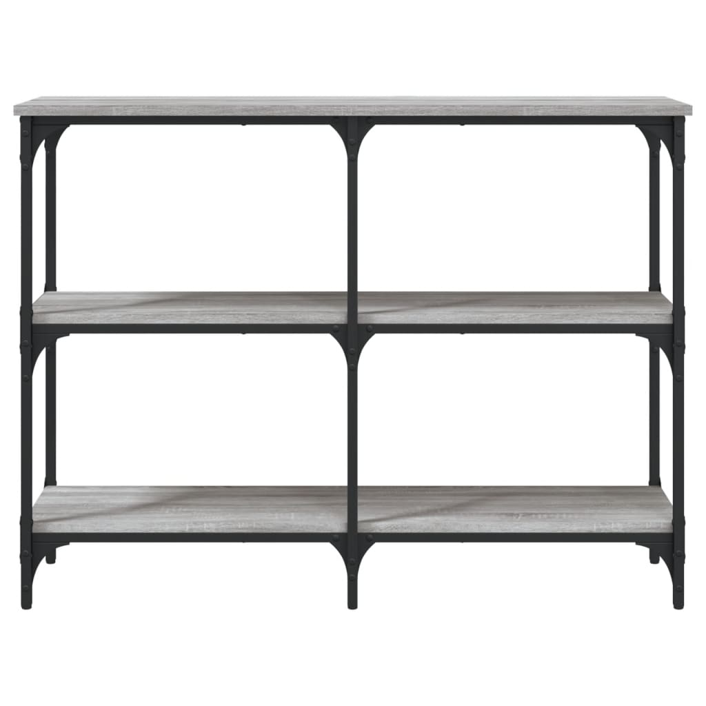 konsolbord 100x29x75 cm konstrueret træ grå sonoma-eg