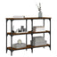 konsolbord 100x29x75 cm konstrueret træ brun egetræ