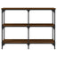 konsolbord 100x29x75 cm konstrueret træ brun egetræ