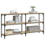 konsolbord 150x29x75 cm konstrueret træ sonoma-eg