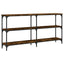 konsolbord 150x29x75 cm konstrueret træ røget egetræsfarve