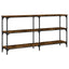 konsolbord 150x29x75 cm konstrueret træ røget egetræsfarve