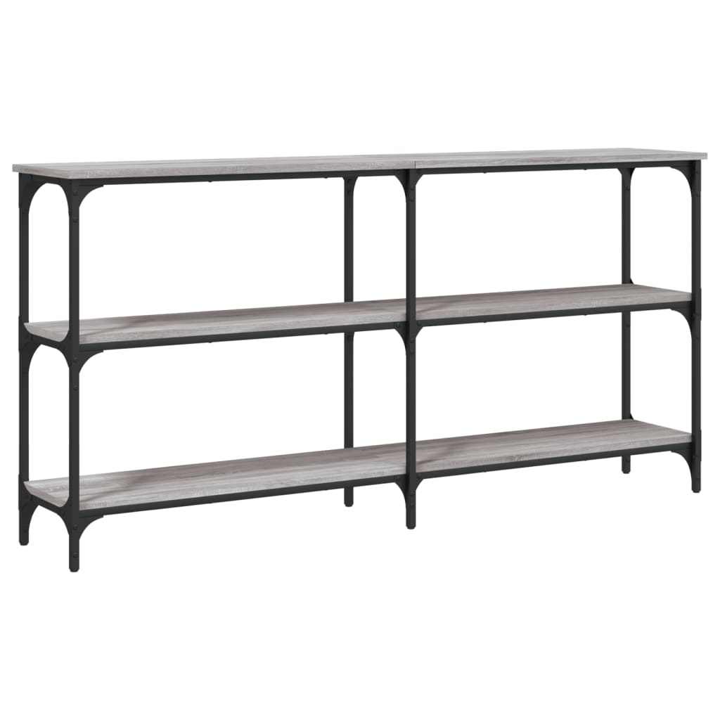 konsolbord 150x29x75 cm konstrueret træ grå sonoma-eg
