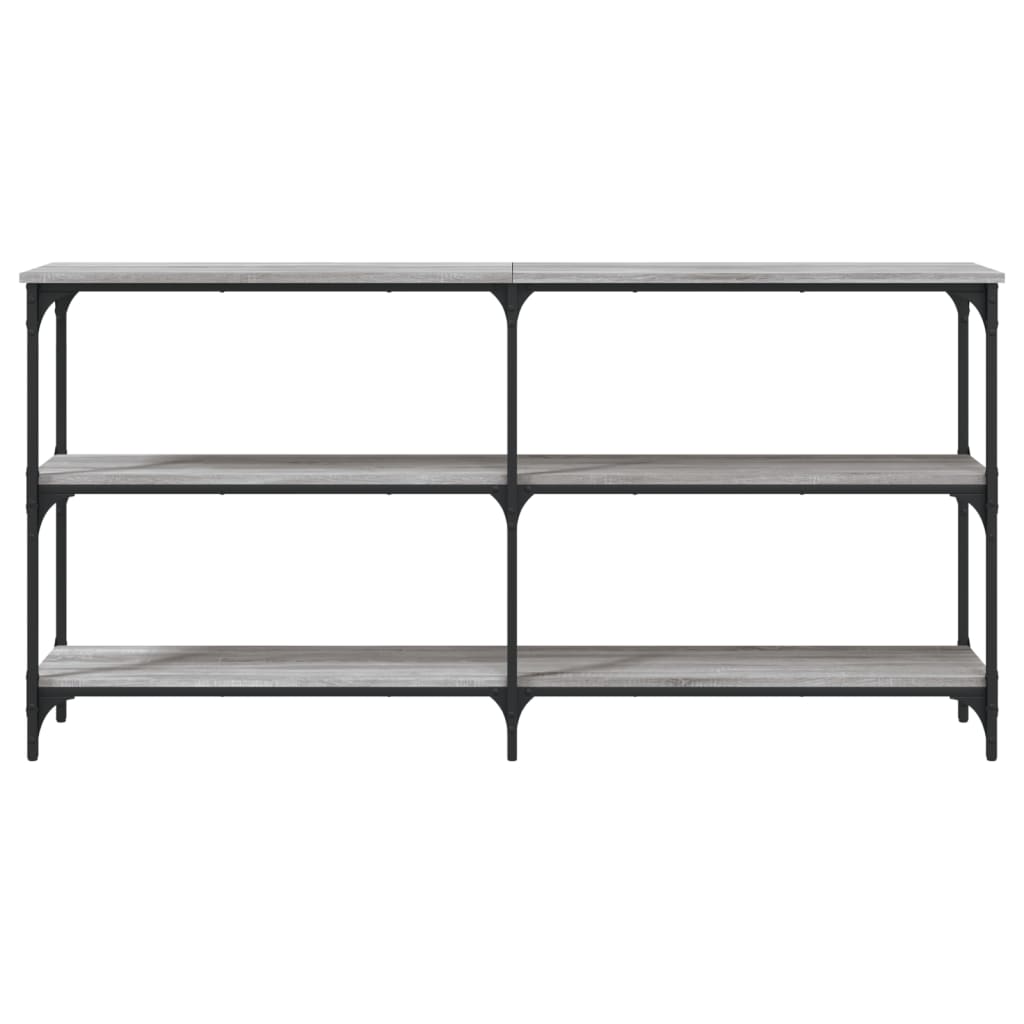 konsolbord 150x29x75 cm konstrueret træ grå sonoma-eg