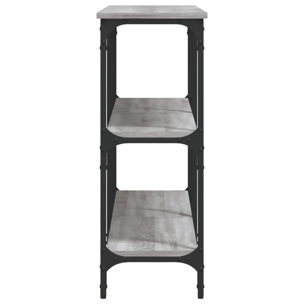 konsolbord 150x29x75 cm konstrueret træ grå sonoma-eg