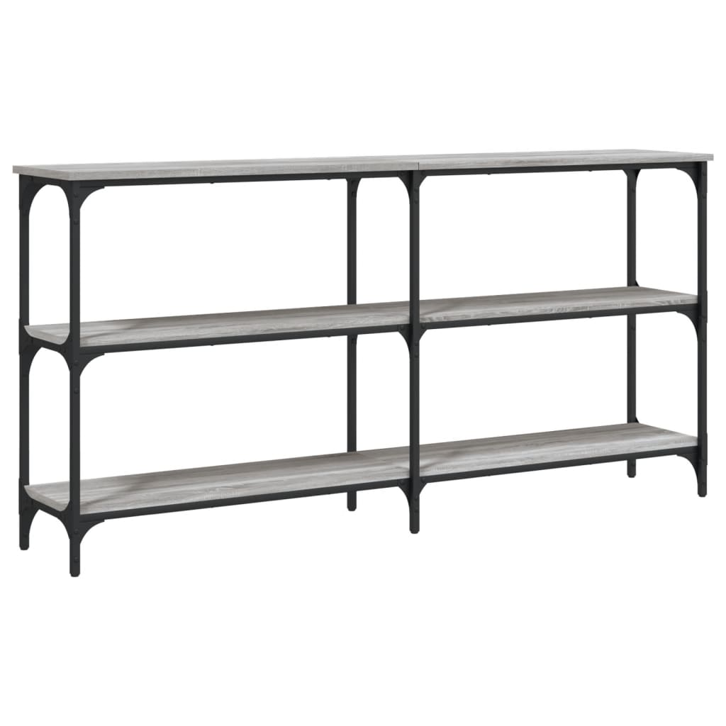 konsolbord 150x29x75 cm konstrueret træ grå sonoma-eg