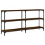 konsolbord 150x29x75 cm konstrueret træ brun egetræ