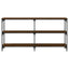 konsolbord 150x29x75 cm konstrueret træ brun egetræ