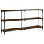 konsolbord 150x29x75 cm konstrueret træ brun egetræ