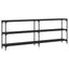 konsolbord 200x29x75 cm konstrueret træ sort
