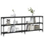 konsolbord 200x29x75 cm konstrueret træ sort