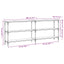 konsolbord 200x29x75 cm konstrueret træ sort