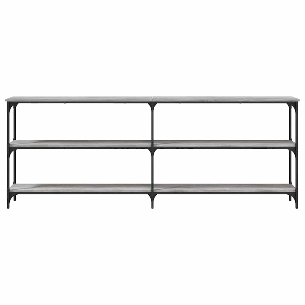 konsolbord 200x29x75 cm konstrueret træ grå sonoma-eg