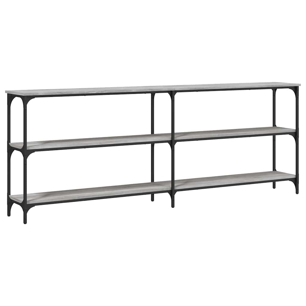 konsolbord 200x29x75 cm konstrueret træ grå sonoma-eg
