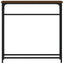 konsolbord 75x19,5x75 cm konstrueret træ brunt egetræ