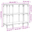 konsolbord 102x35x50 cm konstrueret træ røget egetræsfarve