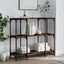 konsolbord 102x35x50 cm konstrueret træ røget egetræsfarve