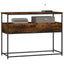 konsolbord 100x40x75 cm konstrueret træ røget egetræsfarve