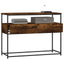 konsolbord 100x40x75 cm konstrueret træ røget egetræsfarve