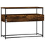 konsolbord 100x40x75 cm konstrueret træ røget egetræsfarve